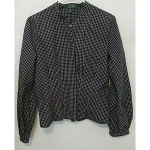 Lauren by Ralph Lauren Womens M Button Up